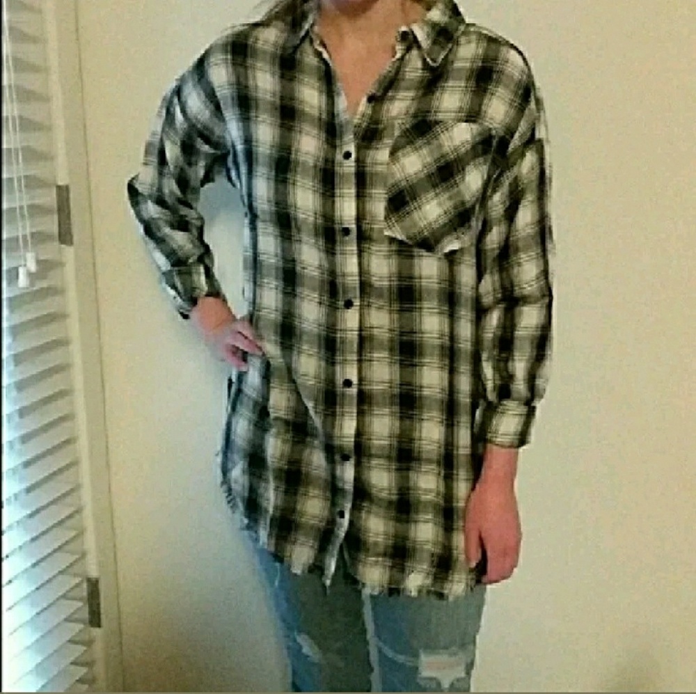 Plaid Fringe Shirt 3 Smalls Left! - Picture 3 of 4